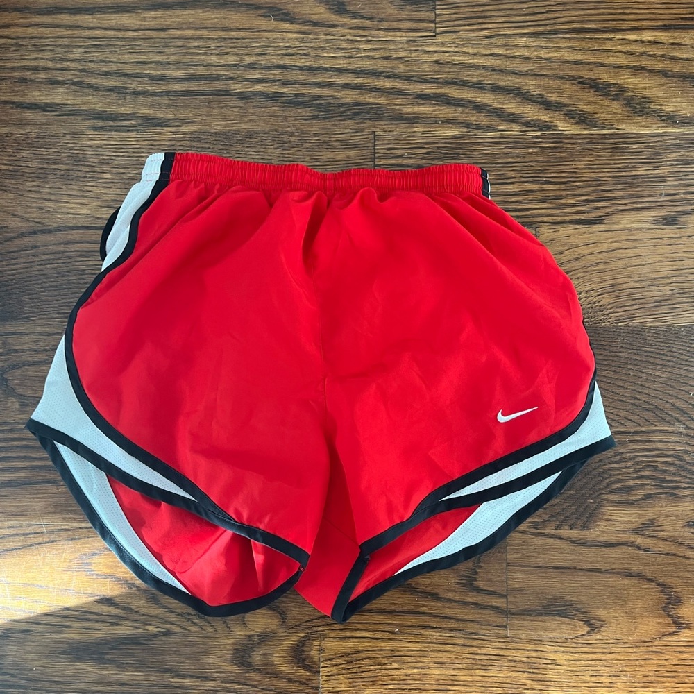 Red Nike shorts